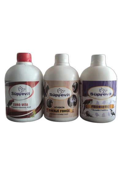 3 Lü Süprevit Set - Euro Vita-Enerji Force-Probiotic 500 ML