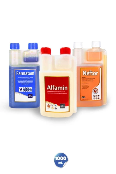 3'lü 1 Litre Set Farmatom 1 Litre Alfamin 1 Litre - Neftor 1 Liftre - 2