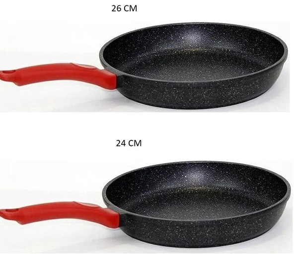 Gülsan Elit 24-26 cm Granit Döküm Tava SETİ