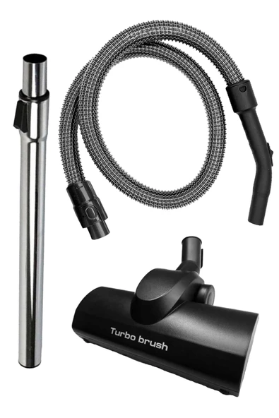 Fakir Veyron Basic Uyumlu Çelik Telli Süpürge Hortum Boru Turbo Başlık Seti ürün görseli 1