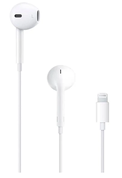 İphone Uyumlu Kablolu Tak Çalıştır Lightning Kulaklık Beyaz - 2
