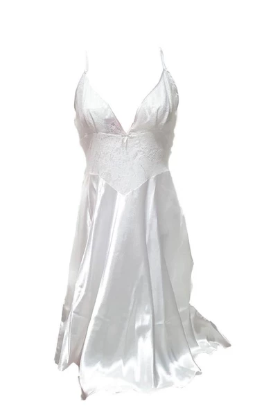 Pierre Cardin 625 Geniş Kesim Dantelli İp Askı Saten Gecelik - 4