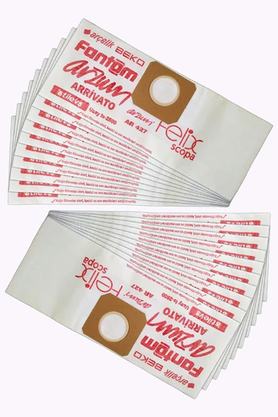 Fantom Master WD 2300 Süpürge Toz Torbası Kağıt 20 Adet ürün görseli 1