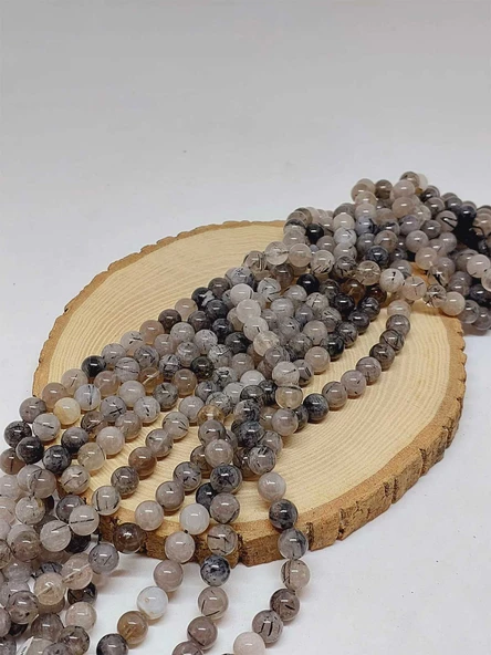 Rutil Kuvars (Beril) Taşı Dizi 8mm (54334) - Resim 3