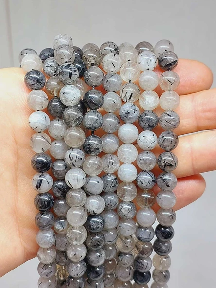 Rutil Kuvars (Beril) Taşı Dizi 8mm (54334) ürün görseli 1