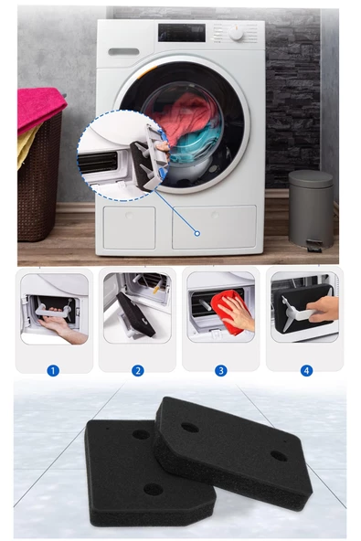 Miele TKB340WP Uyumlu Kurutma Makinesi Sünger Filtresi 3 Adet - Resim 5