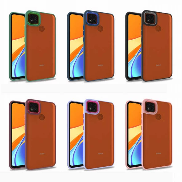 Xiaomi Redmi 9C Kılıf Kamera Çıkıntılı Arkası Şeffaf Köşeleri Parlak Renkli Işlemeli Flora Kapak - Resim 2