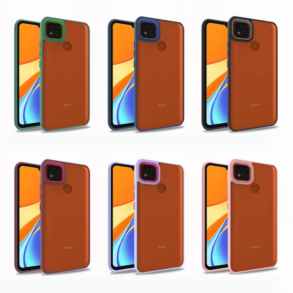 Xiaomi Redmi 9C Kılıf Kamera Çıkıntılı Arkası Şeffaf Köşeleri Parlak Renkli Işlemeli Flora Kapak - Resim 12