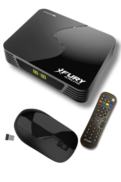 FURY Android Tv Box - Çanaksız Tv Izleme - Medya Oynatıcı 16gb Hafıza Dahili Wifi - Kablosuz Mouse - 3
