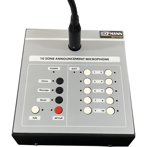 NOTEL NOT CP10+ZM10 10 Bölgeli Acil Mesaj Üniteli Anons Kontrol Ünitesi - 5