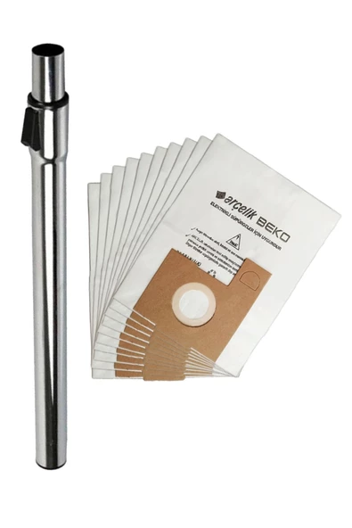 Arçelik S 6355 Süpürge Borusu ve Toz Torbası Kağıt 10 Adet ürün görseli 1