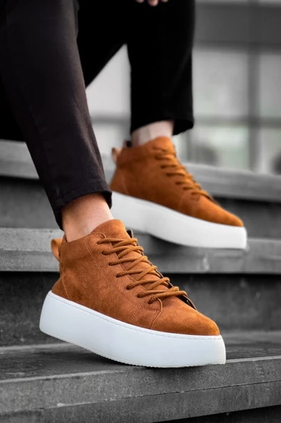 LE10 Bağcıklı Erkek Yüksek Taban İthal Süet Taba Spor Bot ürün görseli