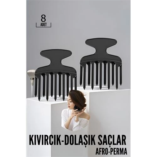 ModaCar 8 ADET Kıvırcık Saç Açıcı Afro Perma Tarağı 719166