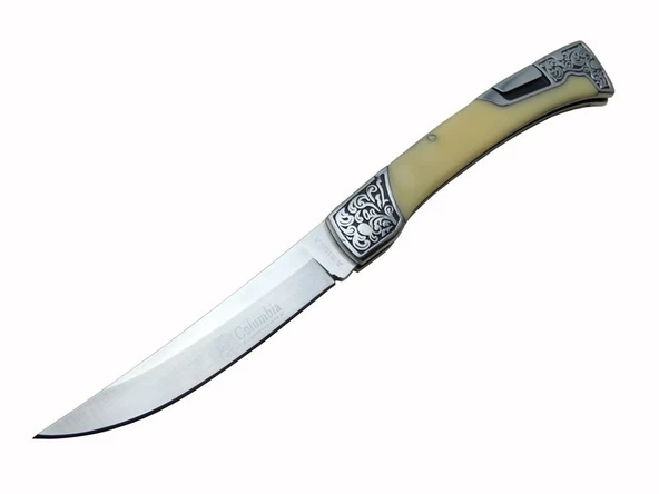 A3165C Kamp Çakı 24 cm - Sedef & Metal Saplı, Kemerlikli