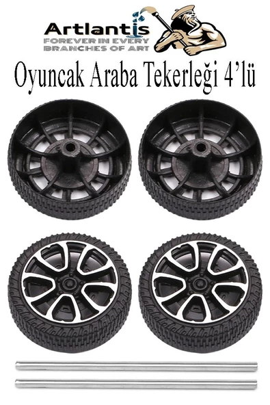 Oyuncak Araba Yapım Seti 1 Paket Plastik Tekerlek Deney İçin 2 Adet Metal Şaft Proje Deney Seti Dc Motor Çark Dişli Okul - 2