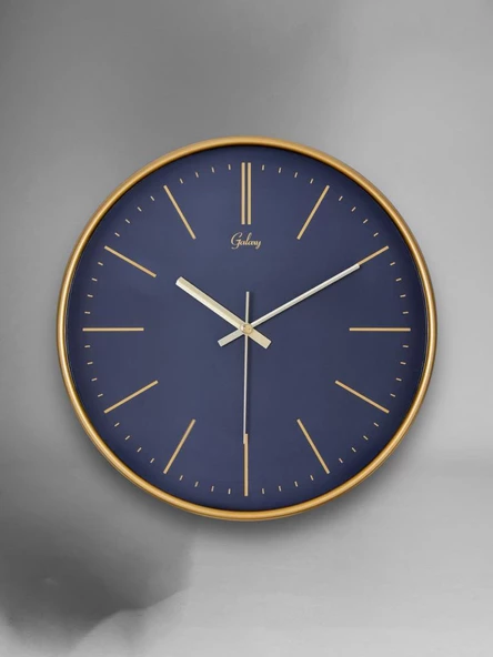 Galaxy 221-AL Serisi Eskitme Metal Görünümlü Sessiz Akar Modern Duvar Saati 30 cm - Resim 2