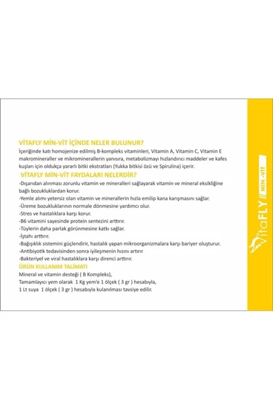 Vita Fly Min-vit Multivitamin 150gr - Resim 2