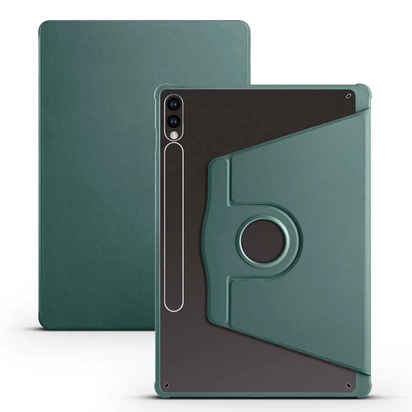 Galaxy Tab S10 Plus Kılıf Zore Termik Kalem Bölmeli Dönebilen Standlı Kılıf - Resim 9