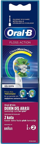 Oral-B Diş Fırçası Yedek Başlığı Floss Action CleanMaximiser 2 Adet