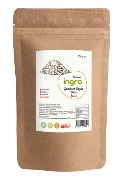 Glutensiz Çankırı Kaya Tuzu İnce 500 g - 2
