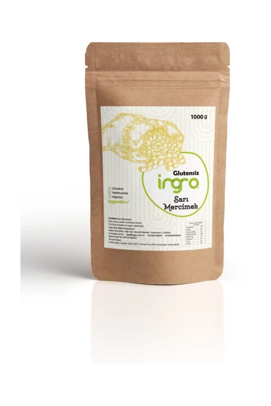 Glutensiz Sarı Mercimek 1000 G