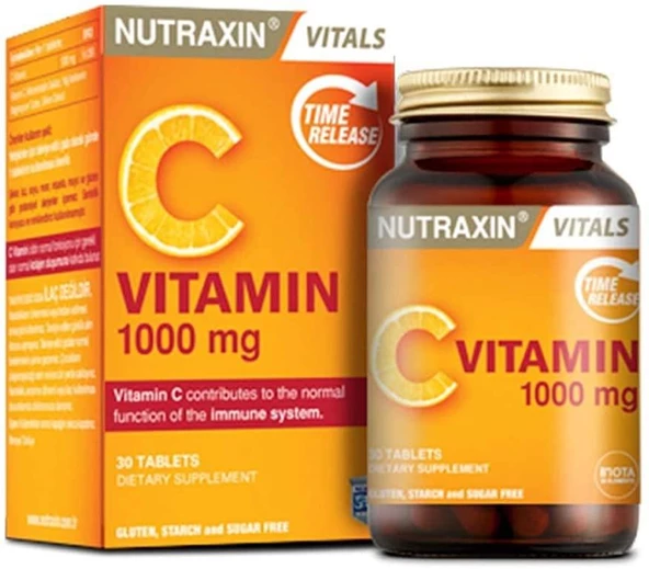 NUTRAXIN C VİTAMİN 1000MGx30TBLT 1 Paket(1 x 30 Tabletten)