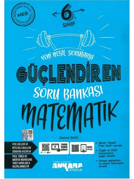 Ankara Yayıncılık 6.Sınıf  Matematik Güçlendiren Soru Bankası