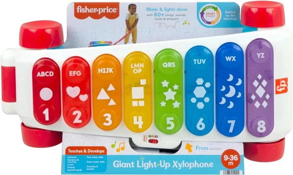 Fisher-Price Işıklı Dev Ksilofon 9 - 36 aylık HJK36 - Resim 5