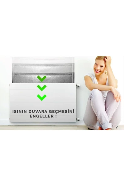 5 Adet Radyatör Arkası Isı Yalıtım Plakası Yalıtım Levhası Radyatör Arkalığı - 2