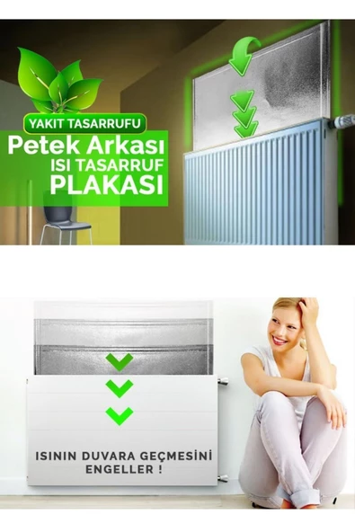 Kalorifer Peteği Arkası Isı Yalıtım Levhası 50x100 Cm, 3 Adet - 4