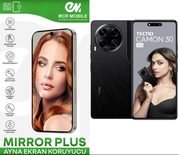 Tecno Camon 30 Esnek Ayna(Mirror) 9H Nano Ekran Koruyucu