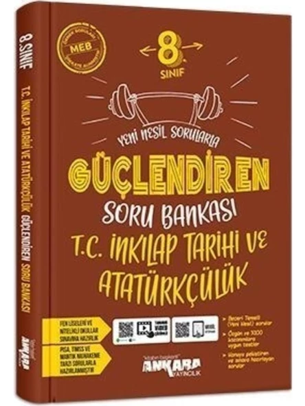 Ankara Yayıncılık 2025 BASIM 8.Sınıf  Güçlendiren T.C.Inkılap Tarihi ve Atatürkçülük Soru Bankası