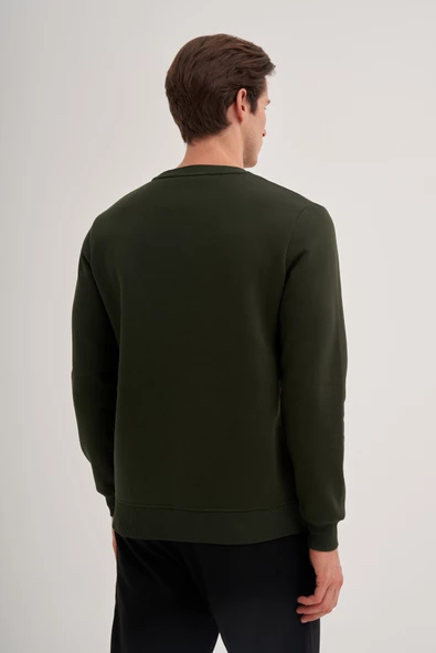 Cazador 24KCEEO05140 Hunter Erkek Bisiklet Yaka Cazador Yazı İşlemeli 3 İplik Sweat - 2