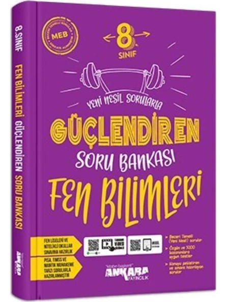 Ankara Yayıncılık 8.Sınıf  Güçlendiren Fen Bilimleri Soru Bankası 2025 BASIM