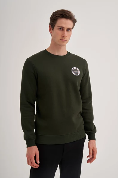 Cazador 24KCEEO05140 Hunter Erkek Bisiklet Yaka Cazador Yazı İşlemeli 3 İplik Sweat - 3