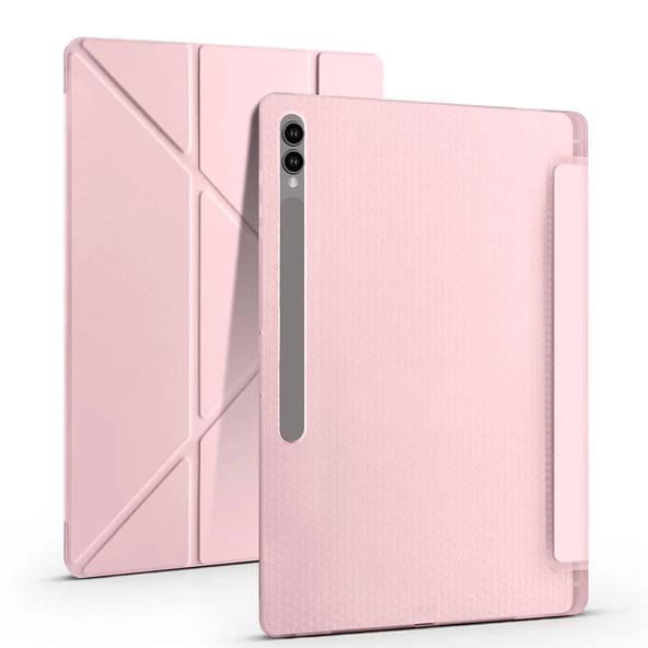 Galaxy Tab S10 Ultra Kılıf Redclick Tri Folding Kalem Bölmeli Standlı Tablet Kılıf - 2