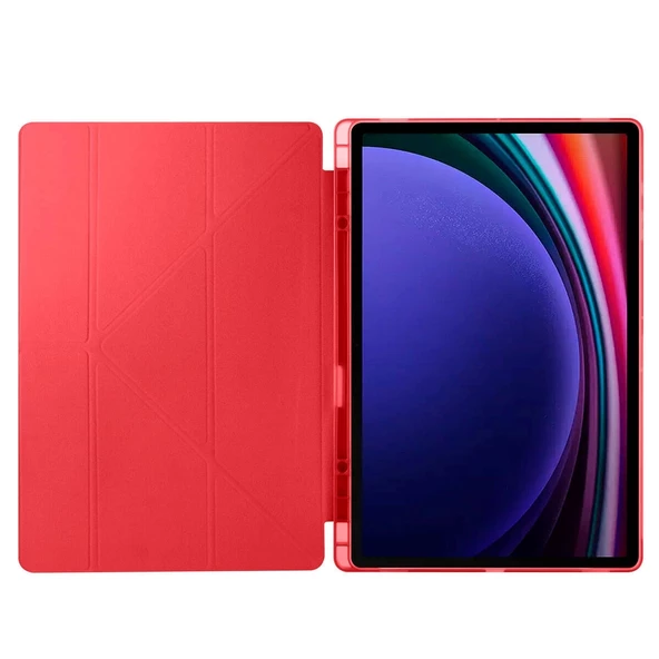Galaxy Tab S10 Ultra Kılıf Redclick Tri Folding Kalem Bölmeli Standlı Tablet Kılıf - 9