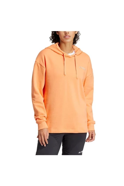 adidas W TX LOGO HOODY Kadın   Sweatshirt IS7227 - 4