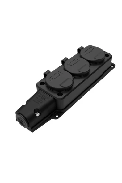 Bemis (Byes) Kauçuk Üçlü Uzatma Prizi 1x16 Monofaze - 2