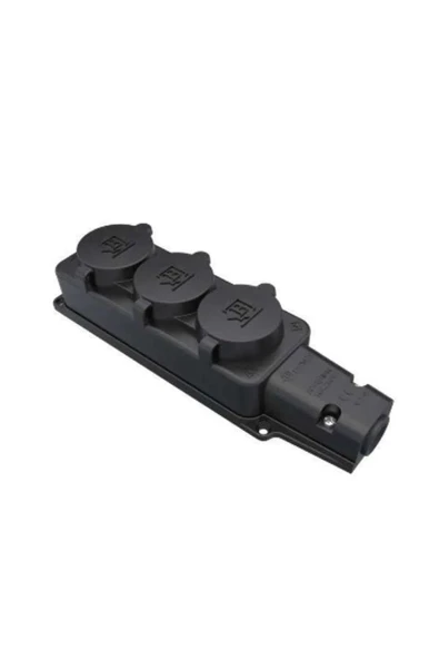 Bemis (Byes) Kauçuk Üçlü Uzatma Prizi 1x16 Monofaze