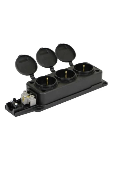 Bemis (Byes) Kauçuk Üçlü Uzatma Prizi 1x16 Monofaze - 4