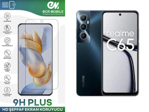 Realme C65 Ekran Koruyucu Esnek Nano Cam Tam Uyumlu Şeffaf