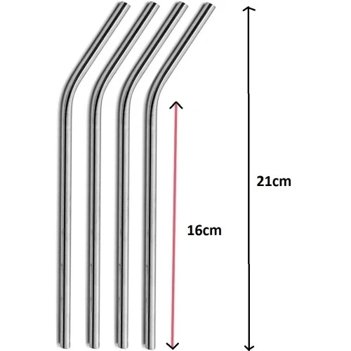 Paslanmaz Çelik Pipet Seti 5 Parça - 2