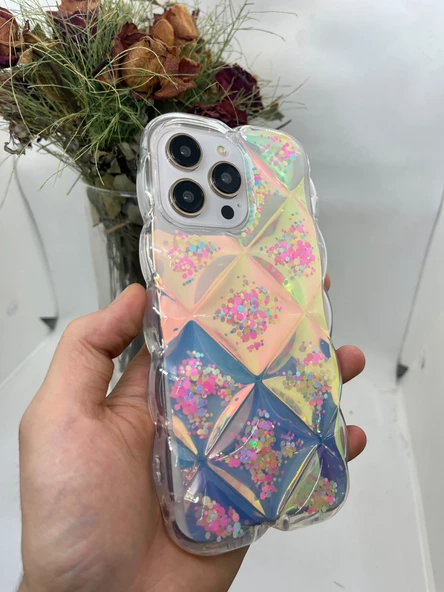 iPhone 15 Pro Max Hologram Puffer Kılıf Renkler