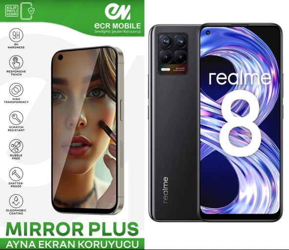 Realme 8 Ekran Koruyucu Esnek Ayna(Mirror) 9H Nano