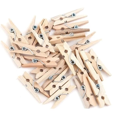 Ahşap Mini Ham Mandal 100 Adet - 2