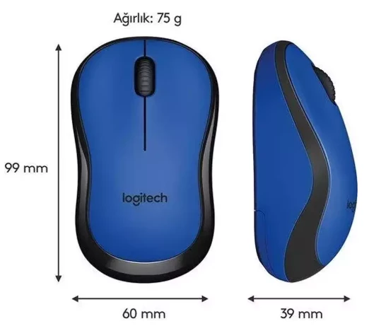 Logitech M220 910-004880 Mavi Sessiz Optik Kablosuz Mouse - 7