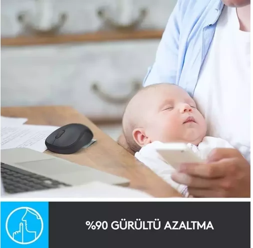 Logitech M220 Sessiz Kompakt Kablosuz Mouse - Siyah - 2