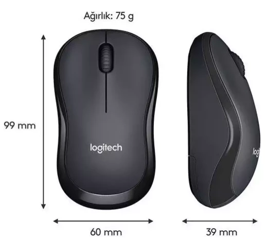 Logitech M220 Sessiz Kompakt Kablosuz Mouse - Siyah - 7