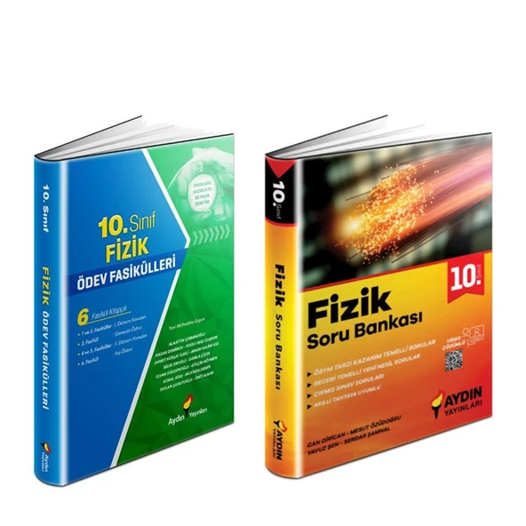 Aydın Yayınları 10. Sınıf Fizik Ödev Fasikülleri ve Soru Bankası Seti 2 Kitap